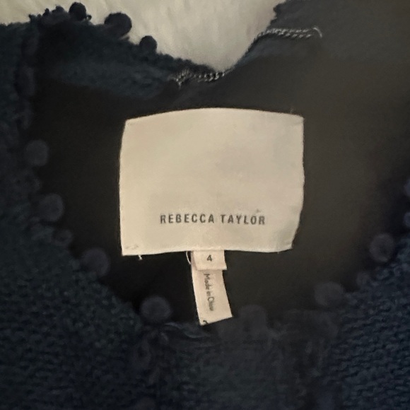 Rebecca Taylor Midnight Blue Textured Blazer - Picture 5 of 7